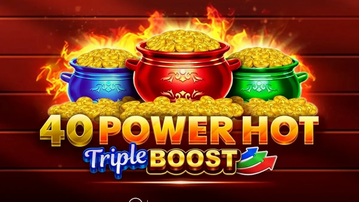 Tampilan visual slot 40 Power Hot Triple Boost dengan desain modern